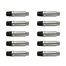 Carregar imagem no visualizador da galeria, Plug Rca Fêmea Nickel Plt Wc 1222 Fl Bk Ni Wireconex 10 Unidades