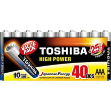 Carregar imagem no visualizador da galeria, Pilha Alcalina AAA 1,5V LR03GCP (C/40 Pilhas) Toshiba