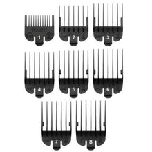 Carregar imagem no visualizador da galeria, Kit de Pentes Altura 1-8 Com 8 Preto Wahl