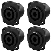 Carregar imagem no visualizador da galeria, Conector Spk Femea Painel 4 P Wc 1604 Fp Bk Pbk Wireconex 04 Unidades