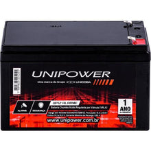 Carregar imagem no visualizador da galeria, Bateria Selada 12V 4Ah UP12 Alarme Unipower