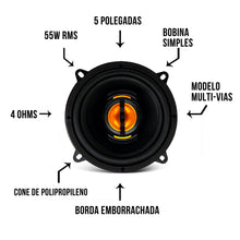 Carregar imagem no visualizador da galeria, Kit Falante Jb5 Flex 5 Pol 11ow 4r Preto Leson