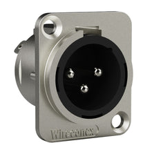 Carregar imagem no visualizador da galeria, Conector Xlr Macho Wc 1033 Mp Bk Ni 3p Painel Wireconex 10 Unidades