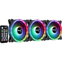 Carregar imagem no visualizador da galeria, Kit Com 3 Coolers Aerocool Duo 12 Pro ARGB + Hub + Controle