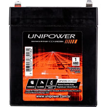 Carregar imagem no visualizador da galeria, Bateria Estacionária Selada 12V 4,5Ah VRLA UP1245 Unipower