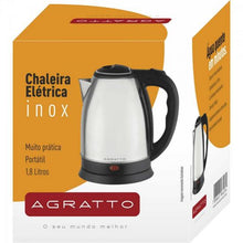 Carregar imagem no visualizador da galeria, Chaleira Elétrica Agratto CE01 Prata Em Aço Inox 127v