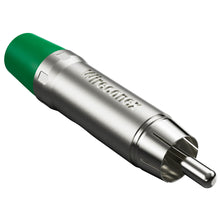 Carregar imagem no visualizador da galeria, Plug Rca Macho Nickel Plt Wc 1212 Ml Gr Ni Verde Wireconex 10 Unidades