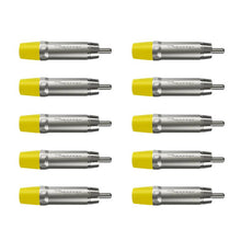 Carregar imagem no visualizador da galeria, Plug Rca Macho Nickel Plt Wc 1212 Ml Yl Ni Amarelo Wireconex 10 Unidades
