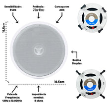 Carregar imagem no visualizador da galeria, Kit Arandela Coaxial 6p 70w 8r Redonda Br Leson