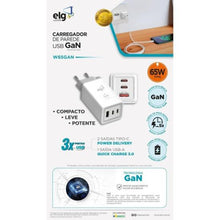 Carregar imagem no visualizador da galeria, Carregador USB W65GAN 3 Saídas 3A ELG