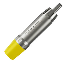 Carregar imagem no visualizador da galeria, Plug Rca Macho Nickel Plt Wc 1212 Ml Yl Ni Amarelo Wireconex 10 Unidades