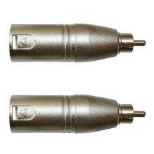 Carregar imagem no visualizador da galeria, Adaptador Rca Macho P/xlr 3p Macho Niq. Wc 243 Ad 02 Unidades Wireconex