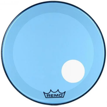 Carregar imagem no visualizador da galeria, Pele Remo Powerstroke 3 Colortone Blue 20" Azul Resposta de Bumbo com Anel Interno P31320CTBUOH