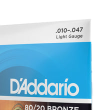 Carregar imagem no visualizador da galeria, Encordoamento Violão Aço 12C 10-47 D Addario 80/20 Bronze