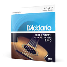 Carregar imagem no visualizador da galeria, Encordoamento Violão Aço 11-47 D Addario Silk & Steel EJ40
