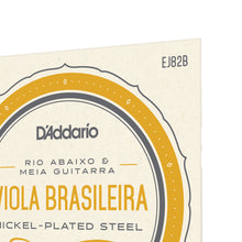 Carregar imagem no visualizador da galeria, Encordoamento Viola Brasileira D Addario Nickel-Plated EJ82B