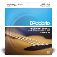 Carregar imagem no visualizador da galeria, Encordoamento Baixolão 5C 45-130 D Addario Phosphor Bronze