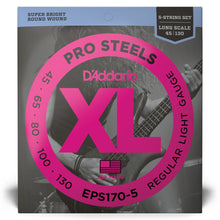 Carregar imagem no visualizador da galeria, Encordoamento Baixo 5C 45-130 D Addario XLProSteels EPS170-5