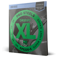Carregar imagem no visualizador da galeria, Encordoamento Baixo 5C 40-125 D Addario XLProSteels EPS220-5