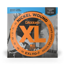 Carregar imagem no visualizador da galeria, Encordoamento Guitarra 7C 10-59 D Addario XL Nickel EXL110-7