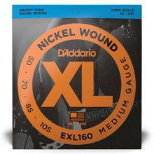 Carregar imagem no visualizador da galeria, Encordoamento Baixo 4C 50-105 D Addario XL Nickel EXL160