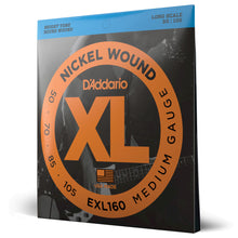 Carregar imagem no visualizador da galeria, Encordoamento Baixo 4C 50-105 D Addario XL Nickel EXL160