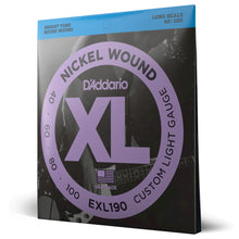 Carregar imagem no visualizador da galeria, Encordoamento Baixo 4C 40-100 D Addario XL Nickel EXL190