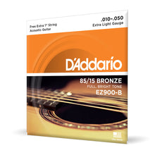 Carregar imagem no visualizador da galeria, Encordoamento Violão Aço 10-50 Corda Extra D Addario EZ900-B