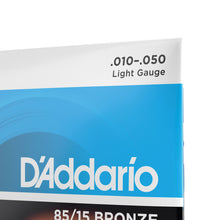 Carregar imagem no visualizador da galeria, Encordoamento Violão Aço 12C 10-50 D Addario 85/15 Bronze