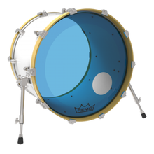 Carregar imagem no visualizador da galeria, Pele Remo Powerstroke 3 Colortone Blue 20" Azul Resposta de Bumbo com Anel Interno P31320CTBUOH