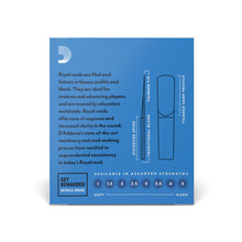 Carregar imagem no visualizador da galeria, Palheta Clarineta Bb 2.0 (10 Peças) D Addario Royal RCB1020