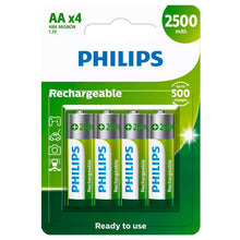 Carregar imagem no visualizador da galeria, 4 Pilhas Recarregaveis Aa Philips