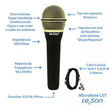 Carregar imagem no visualizador da galeria, Microfone Dinâmico Ls7 Leson
