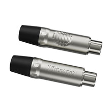 Carregar imagem no visualizador da galeria, Plug Rca Fêmea Nickel Plt Wc 1222 Fl Bk Ni Wireconex 10 Unidades