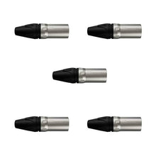 Carregar imagem no visualizador da galeria, Conector Xlr Macho Wc 1013 Ml Bk Ni 3p Cabo Wireconex 05 Unidades
