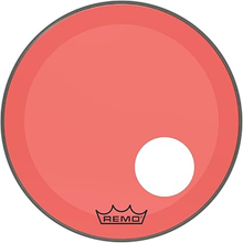 Carregar imagem no visualizador da galeria, Pele de bumbo Remo Powerstroke P3 Colortone Red, 20", 5" Offset Hole P31320CTRDOH