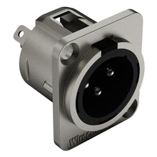 Carregar imagem no visualizador da galeria, Conector Xlr Macho Wc 1033 Mp Bk Ni 3p Painel Wireconex 10 Unidades