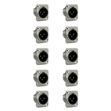 Carregar imagem no visualizador da galeria, Conector Xlr Macho Wc 1033 Mp Bk Ni 3p Painel Wireconex 10 Unidades