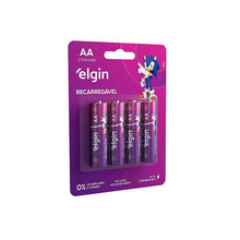 Carregar imagem no visualizador da galeria, Pilha Recarregável Elgin Aa 2700mah Blister Com 04 Unidades