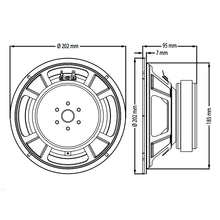 Carregar imagem no visualizador da galeria, Alto-falante Profissional 150 Watts 8 Pol 8 Ohms 8wf310b-8 Atk