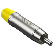 Carregar imagem no visualizador da galeria, Plug Rca Macho Nickel Plt Wc 1212 Ml Yl Ni Amarelo Wireconex 10 Unidades