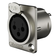 Carregar imagem no visualizador da galeria, Conector Xlr Femea Wc 1023 Fp Bk Ni 3p Painel Wireconex 10 Unidades