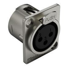 Carregar imagem no visualizador da galeria, Conector Xlr Femea Wc 1023 Fp Bk Ni 3p Painel Wireconex 10 Unidades