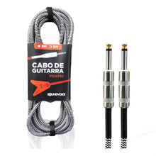 Carregar imagem no visualizador da galeria, Cabo Plug P10 Mono Top 3M Áudio Som Guitarra Violão Teclado