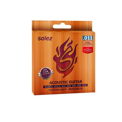Jogo De Cordas P/violão Solez Brass 80/20 0.011