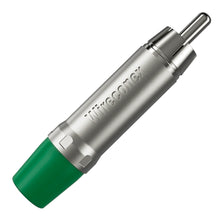 Carregar imagem no visualizador da galeria, Plug Rca Macho Nickel Plt Wc 1212 Ml Gr Ni Verde Wireconex 10 Unidades
