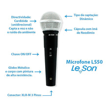 Carregar imagem no visualizador da galeria, Microfone Ls50 Preto Leson

