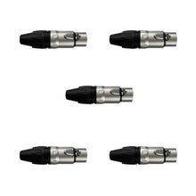 Carregar imagem no visualizador da galeria, Conector Xlr Femea Wc 1003 Fl Bk Ni 3p Cabo Wireconex 05 Unidades
