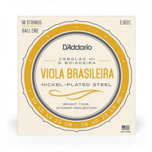 Carregar imagem no visualizador da galeria, Encordoamento Para Viola Brasileira Cebolão MI/Boiadeira EJ82C D Addario
