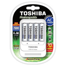 Carregar imagem no visualizador da galeria, Carregador de Pilhas TNHC-6GAE4 CB (C/4 Pilhas AA 2600mAh) Toshiba
